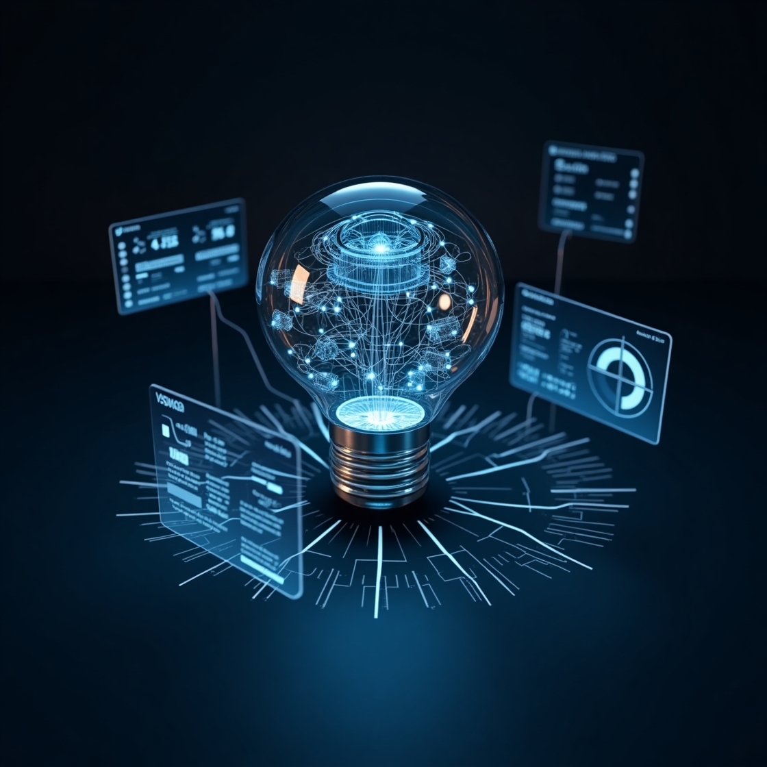 AI Transparency Illustration - Professional visualization of transparent AI systems with clear decision processes and explainable outcomes